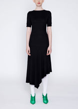Load image into Gallery viewer, Asymmetric jersey dress