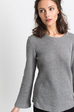 Load image into Gallery viewer, Flax Black melange knitted top