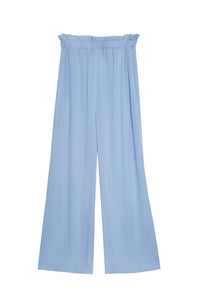 50% OFF  Flare pants with stretch waist blue