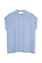 Load image into Gallery viewer, 50% OFF  Loose fitted blouse with ruffles in the blue