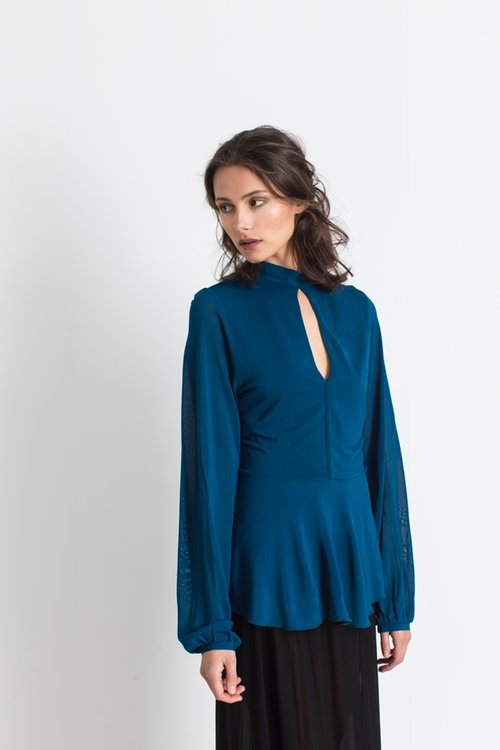 Nolana blue blouse