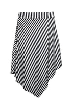 Load image into Gallery viewer, Amanda asymmetric silk  skirt striped