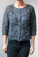 Load image into Gallery viewer, High cardigan in French corn blue lace